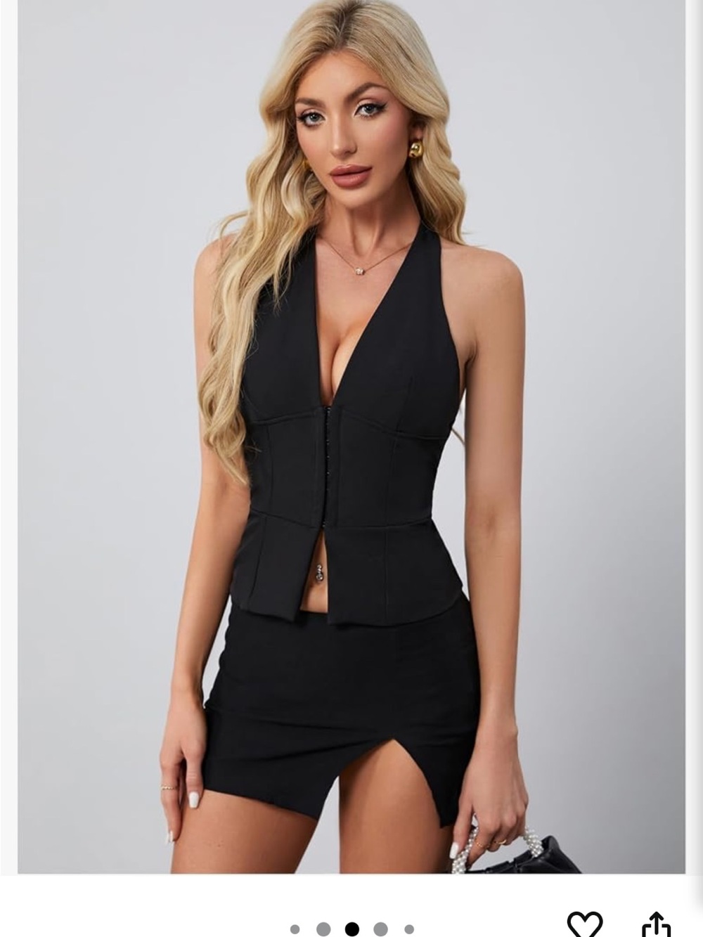 Black Halter fitted Classy Top!
